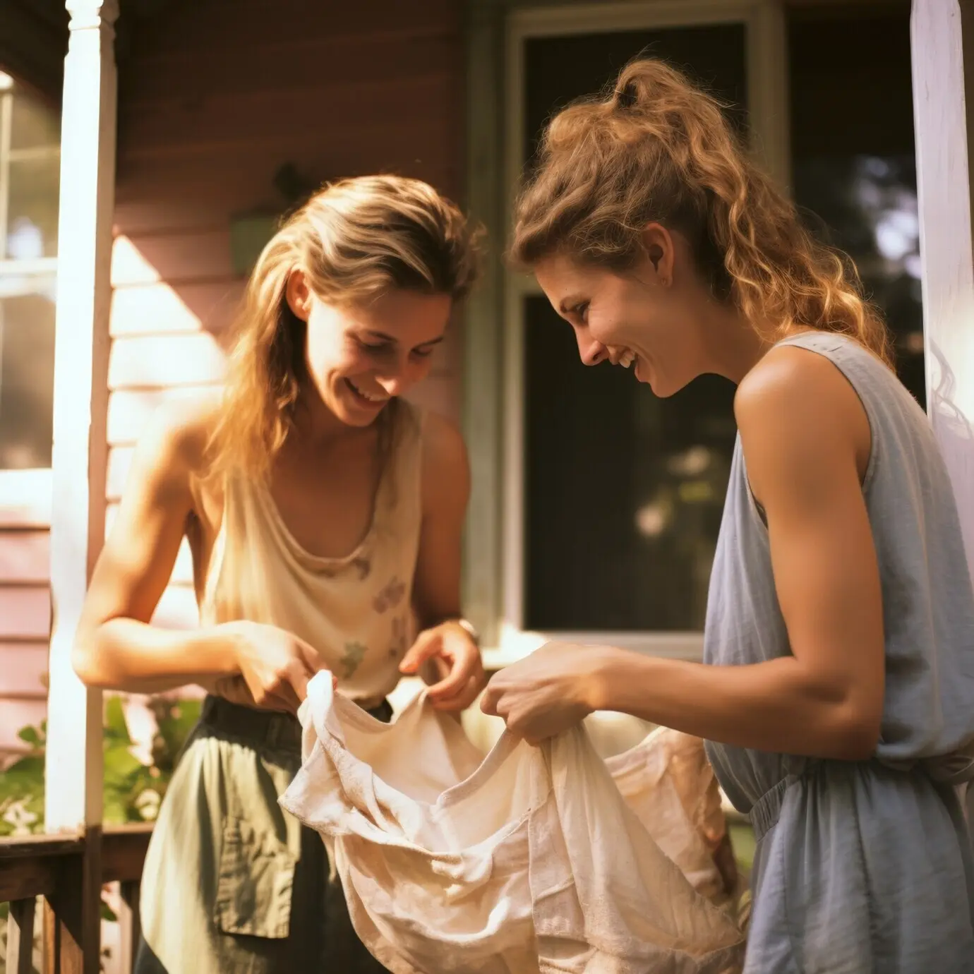 Eine Lifestyle-Szene aus einer Gemeinschaft, die Fürsorge und Unterstützung von Menschen zeigt.